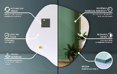Oglindă în formă de pată decorativ