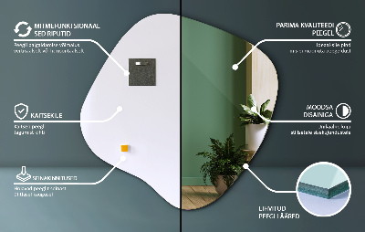 Oglindă în formă de pată decorativ