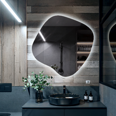 Oglinda forma neregulata led unică