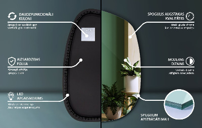 Oglindă LED exclusivistă cu linii delicate
