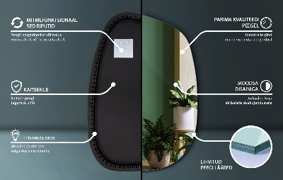 Oglindă LED exclusivistă cu linii delicate