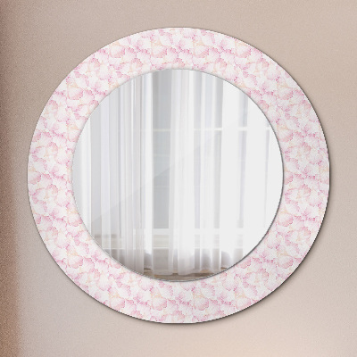Oglinda rotunda imprimata Petale de flori