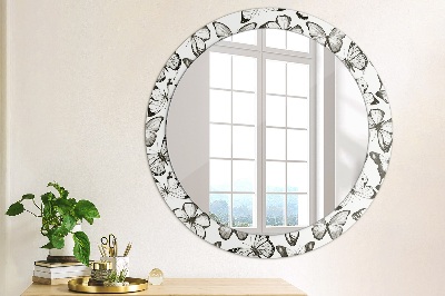 Oglinda cu decor rotunda Fluture
