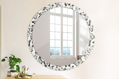 Oglinda cu decor rotunda Fluture