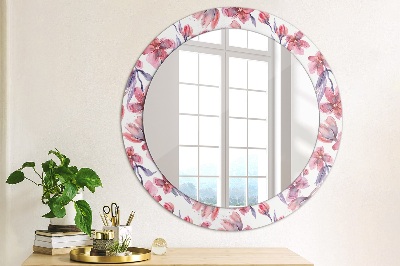 Decoratiuni perete cu oglinda Flori de acuarelă