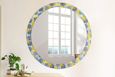 Decoratiuni perete cu oglinda Flori albastre