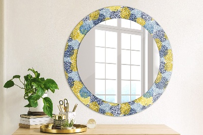 Decoratiuni perete cu oglinda Flori albastre