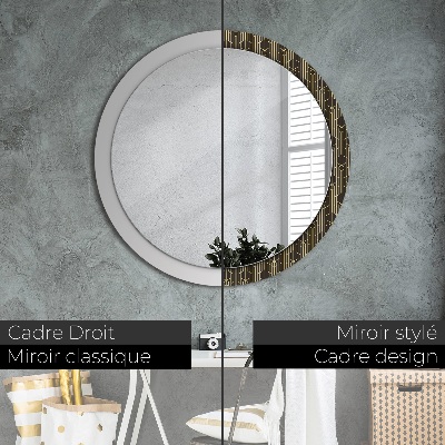 Oglinda cu decor rotunda Abstract
