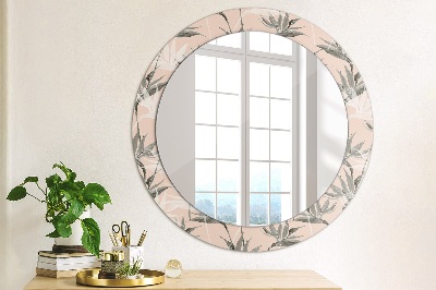 Oglinda rotunda rama cu imprimeu Paradisul păsărilor