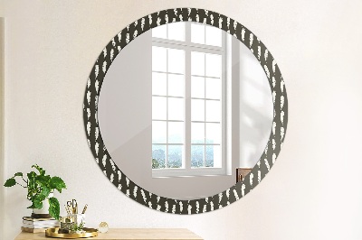 Oglinda cu decor rotunda Pene