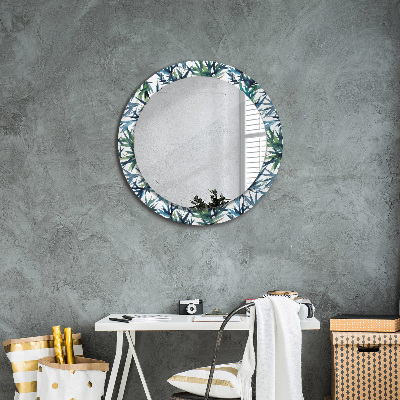 Oglinda rotunda imprimata Palmieri albaștri