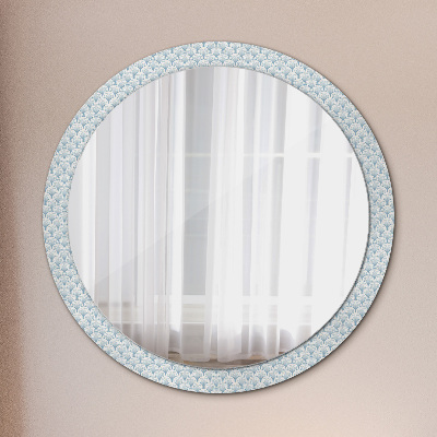 Oglinda rotunda imprimata Retro japonez