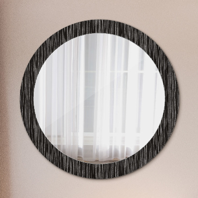 Oglinda rotunda imprimata Rezumat metalic