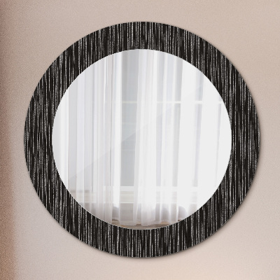 Oglinda rotunda imprimata Rezumat metalic