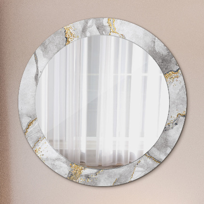 Decoratiuni perete cu oglinda Aur de marmură albă