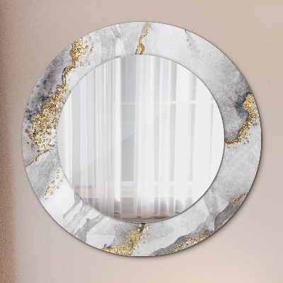 Decoratiuni perete cu oglinda Aur de marmură albă