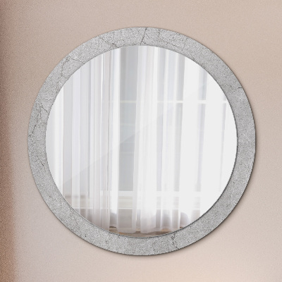 Oglinda cu decor rotunda Ciment gri