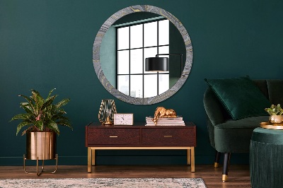 Oglinda cu decor rotunda Marmură gri