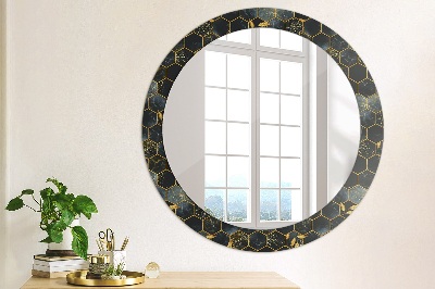 Decoratiuni perete cu oglinda Marmură hexagonală