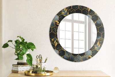 Decoratiuni perete cu oglinda Marmură hexagonală