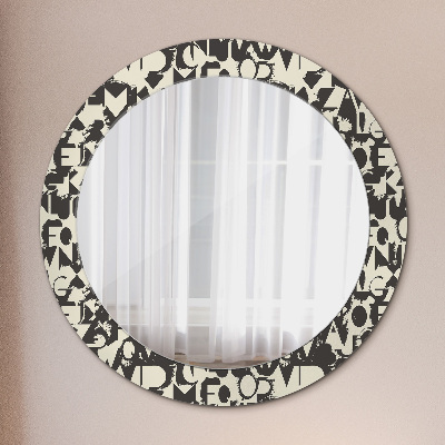 Decoratiuni perete cu oglinda Tipografie abstractă