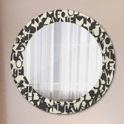 Decoratiuni perete cu oglinda Tipografie abstractă