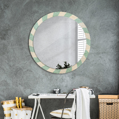 Oglinda cu decor rotunda Model pastel retro