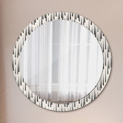 Oglinda cu decor rotunda Model cu dungi