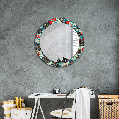 Decoratiuni perete cu oglinda Model de flori retro