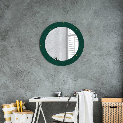 Decoratiuni perete cu oglinda Șablon verde de lux