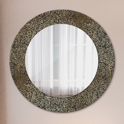 Oglinda rotunda imprimata Ornamente de aur