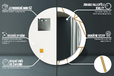 Oglinda rotunda imprimata Compoziție liniară