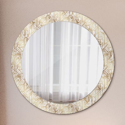 Oglinda rotunda imprimata Compoziția art deco