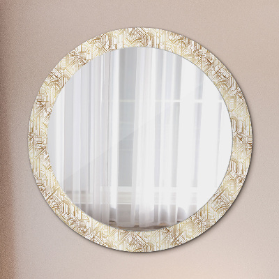 Oglinda rotunda imprimata Compoziția art deco