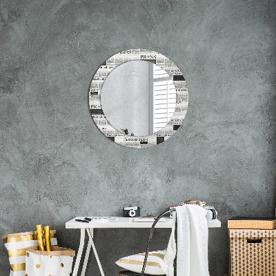 Oglinda cu decor rotunda Model din ziare
