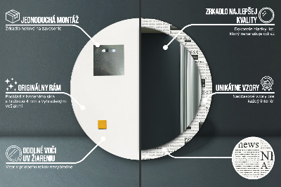 Oglinda cu decor rotunda Model din ziare