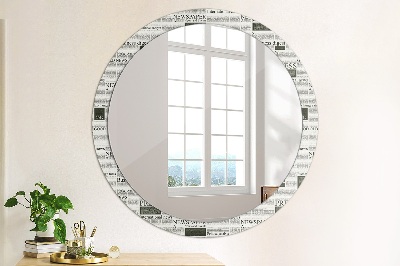 Oglinda cu decor rotunda Model din ziare