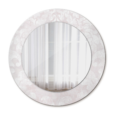 Oglinda cu decor rotunda Textura delicată de rococo