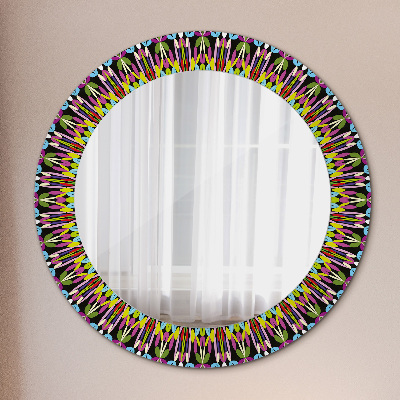 Oglinda cu decor rotunda Model de mandala psihedelică