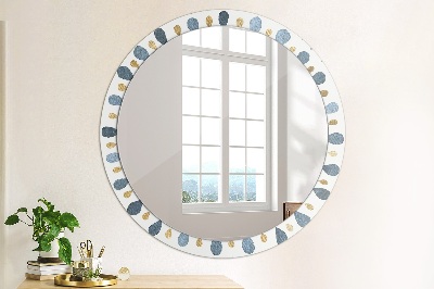 Oglinda rotunda imprimata Mandala de lună