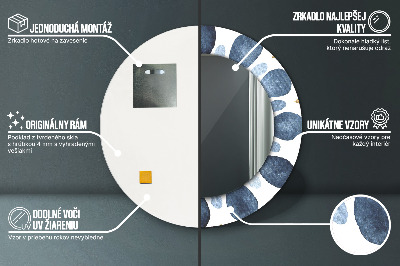 Oglinda rotunda imprimata Mandala de lună