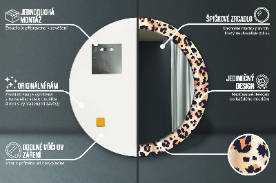 Oglinda rotunda imprimata Model sălbatic