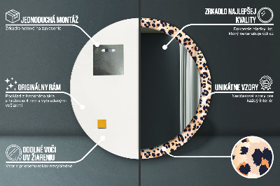 Oglinda rotunda imprimata Model sălbatic