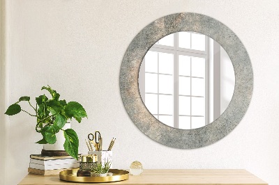 Oglinda rotunda rama cu imprimeu Beton de epocă