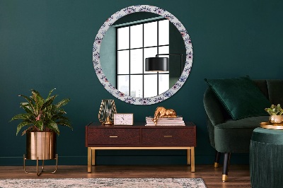 Oglinda cu decor rotunda Stilul ochilor moderni