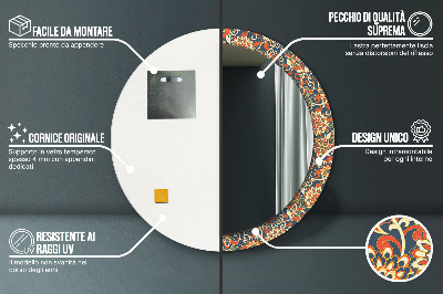 Oglinda rotunda imprimata Ilustrație pentru anul florii