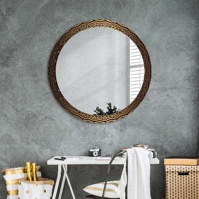 Oglinda cu decor rotunda Ornament grecesc