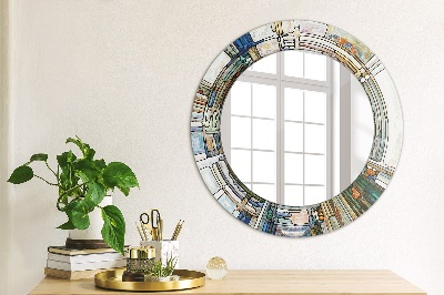 Decoratiuni perete cu oglinda Fereastră abstractă de vitralii