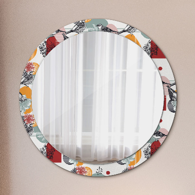 Decoratiuni perete cu oglinda Abstracție cu păsări