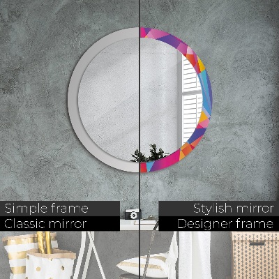 Oglinda cu decor rotunda Compoziție geometrică